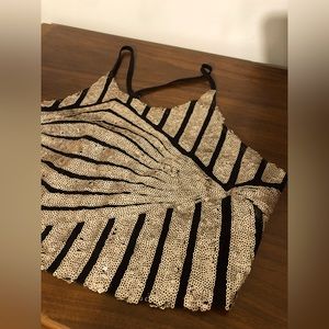 Large sequined crop top